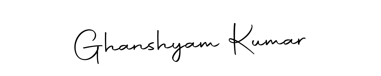 Create a beautiful signature design for name Ghanshyam Kumar. With this signature (Autography-DOLnW) fonts, you can make a handwritten signature for free. Ghanshyam Kumar signature style 10 images and pictures png