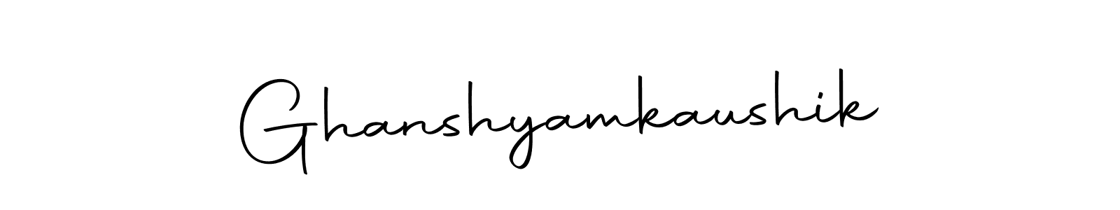 Make a short Ghanshyamkaushik signature style. Manage your documents anywhere anytime using Autography-DOLnW. Create and add eSignatures, submit forms, share and send files easily. Ghanshyamkaushik signature style 10 images and pictures png