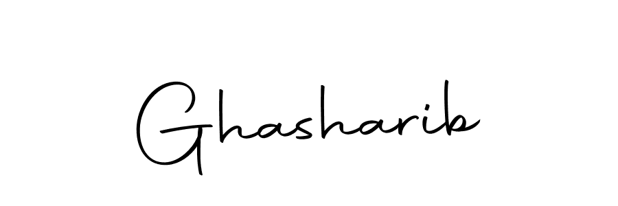 Design your own signature with our free online signature maker. With this signature software, you can create a handwritten (Autography-DOLnW) signature for name Ghasharib. Ghasharib signature style 10 images and pictures png
