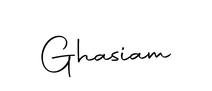 Create a beautiful signature design for name Ghasiam. With this signature (Autography-DOLnW) fonts, you can make a handwritten signature for free. Ghasiam signature style 10 images and pictures png