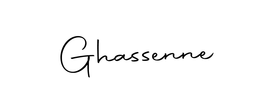 Create a beautiful signature design for name Ghassenne. With this signature (Autography-DOLnW) fonts, you can make a handwritten signature for free. Ghassenne signature style 10 images and pictures png