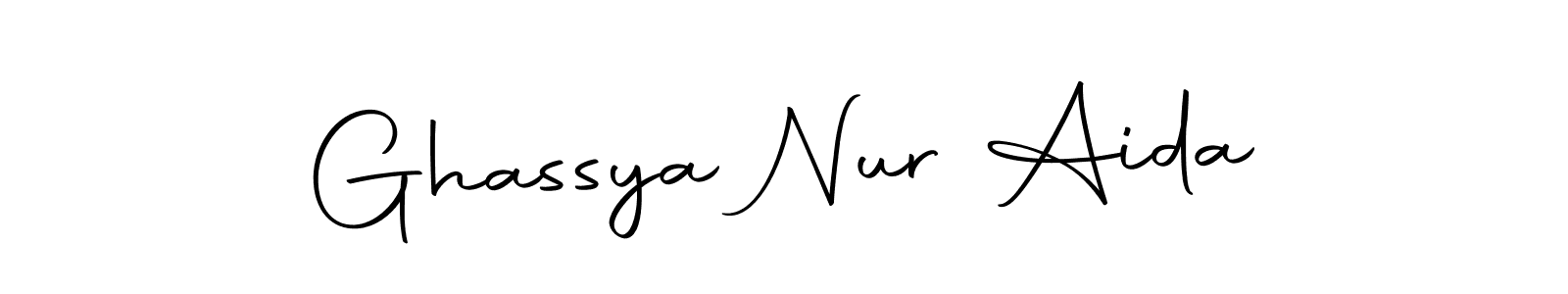 You can use this online signature creator to create a handwritten signature for the name Ghassya Nur Aida. This is the best online autograph maker. Ghassya Nur Aida signature style 10 images and pictures png
