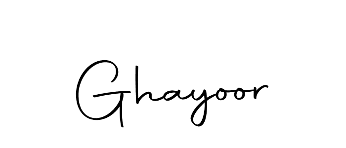 Create a beautiful signature design for name Ghayoor. With this signature (Autography-DOLnW) fonts, you can make a handwritten signature for free. Ghayoor signature style 10 images and pictures png