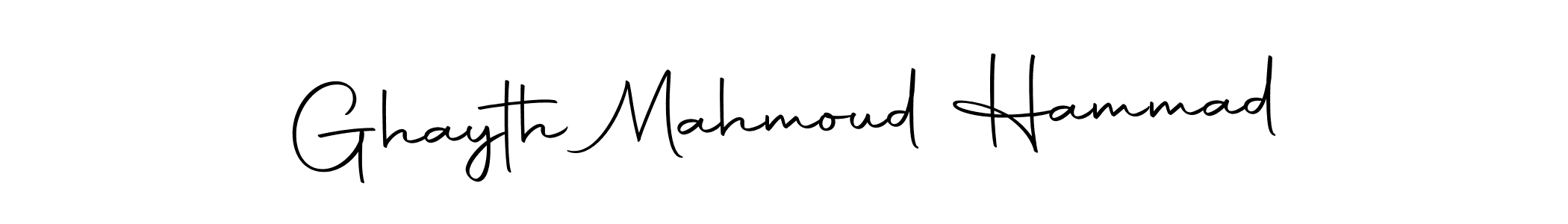 Create a beautiful signature design for name Ghayth Mahmoud Hammad. With this signature (Autography-DOLnW) fonts, you can make a handwritten signature for free. Ghayth Mahmoud Hammad signature style 10 images and pictures png