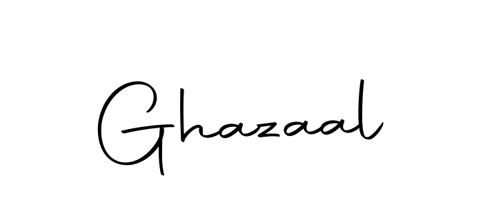 Use a signature maker to create a handwritten signature online. With this signature software, you can design (Autography-DOLnW) your own signature for name Ghazaal. Ghazaal signature style 10 images and pictures png