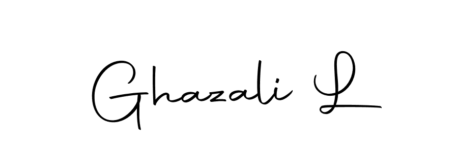 Make a beautiful signature design for name Ghazali L. With this signature (Autography-DOLnW) style, you can create a handwritten signature for free. Ghazali L signature style 10 images and pictures png