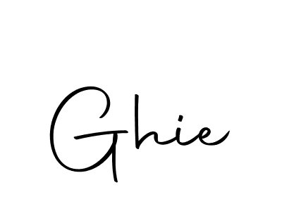 You should practise on your own different ways (Autography-DOLnW) to write your name (Ghie) in signature. don't let someone else do it for you. Ghie signature style 10 images and pictures png