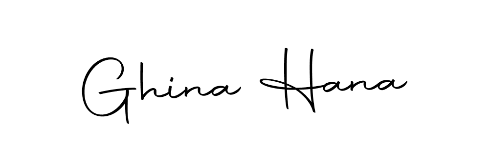 Use a signature maker to create a handwritten signature online. With this signature software, you can design (Autography-DOLnW) your own signature for name Ghina Hana. Ghina Hana signature style 10 images and pictures png