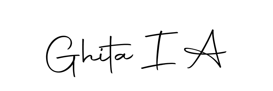 Ghita I A stylish signature style. Best Handwritten Sign (Autography-DOLnW) for my name. Handwritten Signature Collection Ideas for my name Ghita I A. Ghita I A signature style 10 images and pictures png