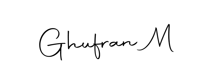 Ghufran M stylish signature style. Best Handwritten Sign (Autography-DOLnW) for my name. Handwritten Signature Collection Ideas for my name Ghufran M. Ghufran M signature style 10 images and pictures png