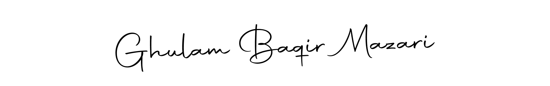 It looks lik you need a new signature style for name Ghulam Baqir Mazari. Design unique handwritten (Autography-DOLnW) signature with our free signature maker in just a few clicks. Ghulam Baqir Mazari signature style 10 images and pictures png