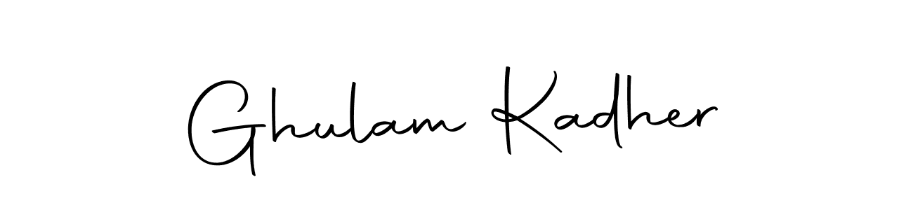 Use a signature maker to create a handwritten signature online. With this signature software, you can design (Autography-DOLnW) your own signature for name Ghulam Kadher. Ghulam Kadher signature style 10 images and pictures png
