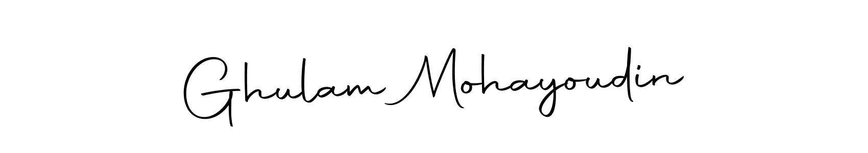 Make a beautiful signature design for name Ghulam Mohayoudin. With this signature (Autography-DOLnW) style, you can create a handwritten signature for free. Ghulam Mohayoudin signature style 10 images and pictures png