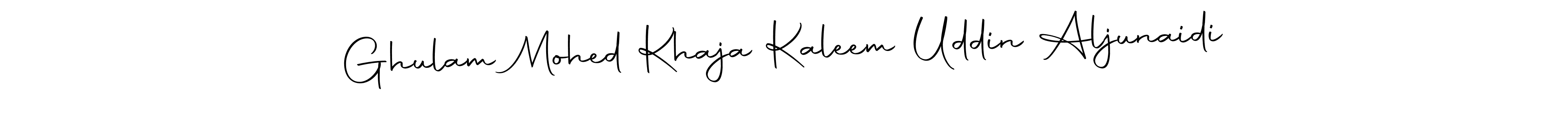 Use a signature maker to create a handwritten signature online. With this signature software, you can design (Autography-DOLnW) your own signature for name Ghulam Mohed Khaja Kaleem Uddin Aljunaidi. Ghulam Mohed Khaja Kaleem Uddin Aljunaidi signature style 10 images and pictures png