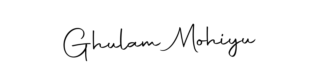 You should practise on your own different ways (Autography-DOLnW) to write your name (Ghulam Mohiyu) in signature. don't let someone else do it for you. Ghulam Mohiyu signature style 10 images and pictures png
