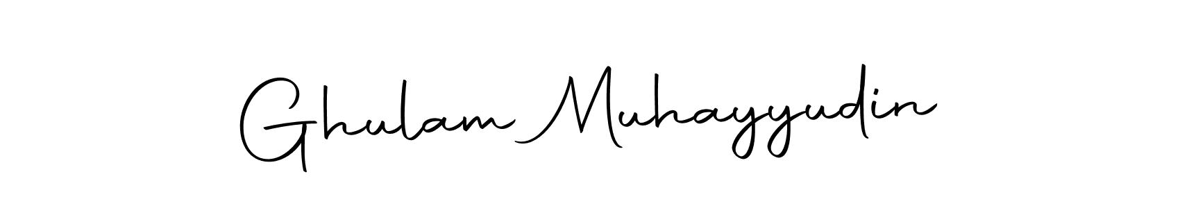 Ghulam Muhayyudin stylish signature style. Best Handwritten Sign (Autography-DOLnW) for my name. Handwritten Signature Collection Ideas for my name Ghulam Muhayyudin. Ghulam Muhayyudin signature style 10 images and pictures png