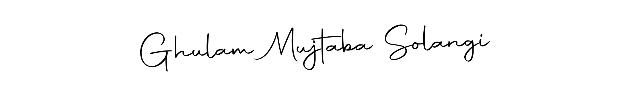 Make a beautiful signature design for name Ghulam Mujtaba Solangi. Use this online signature maker to create a handwritten signature for free. Ghulam Mujtaba Solangi signature style 10 images and pictures png