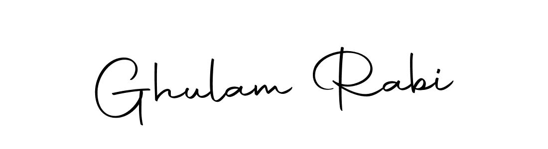 How to make Ghulam Rabi name signature. Use Autography-DOLnW style for creating short signs online. This is the latest handwritten sign. Ghulam Rabi signature style 10 images and pictures png