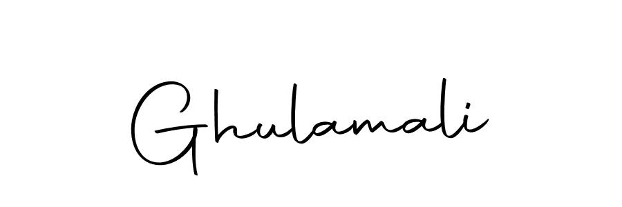 Use a signature maker to create a handwritten signature online. With this signature software, you can design (Autography-DOLnW) your own signature for name Ghulamali. Ghulamali signature style 10 images and pictures png