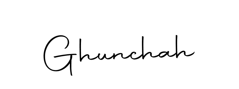 Make a beautiful signature design for name Ghunchah. Use this online signature maker to create a handwritten signature for free. Ghunchah signature style 10 images and pictures png