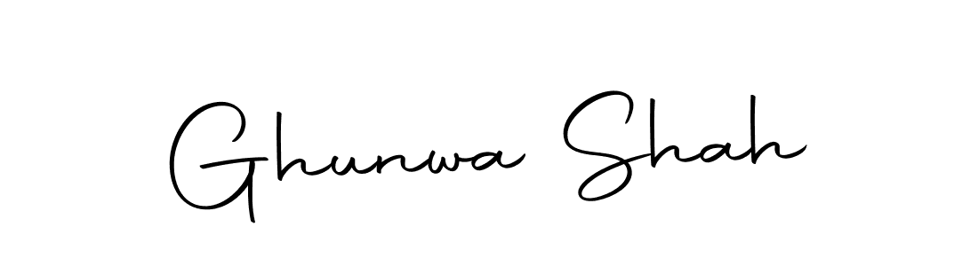 You should practise on your own different ways (Autography-DOLnW) to write your name (Ghunwa Shah) in signature. don't let someone else do it for you. Ghunwa Shah signature style 10 images and pictures png