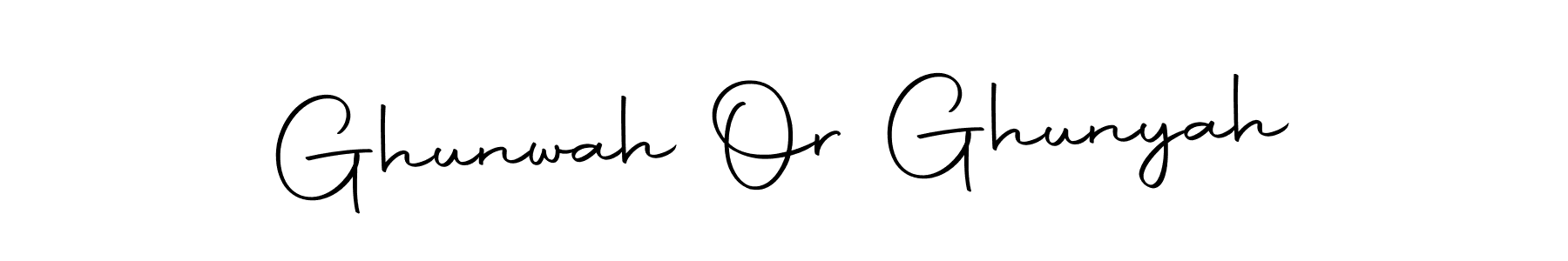 Make a beautiful signature design for name Ghunwah Or Ghunyah. With this signature (Autography-DOLnW) style, you can create a handwritten signature for free. Ghunwah Or Ghunyah signature style 10 images and pictures png