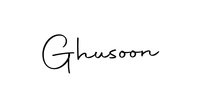 Make a beautiful signature design for name Ghusoon. Use this online signature maker to create a handwritten signature for free. Ghusoon signature style 10 images and pictures png