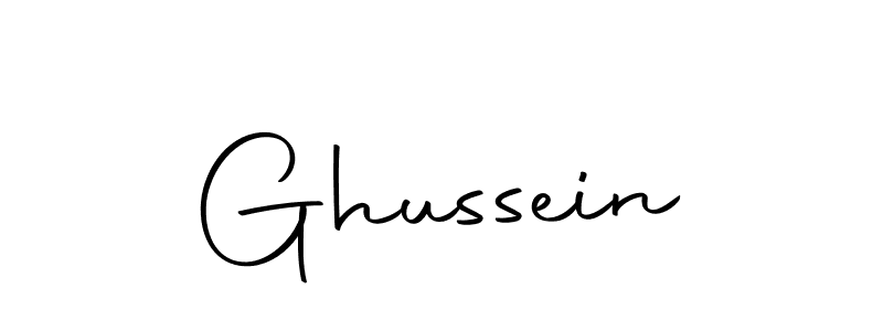 Use a signature maker to create a handwritten signature online. With this signature software, you can design (Autography-DOLnW) your own signature for name Ghussein. Ghussein signature style 10 images and pictures png