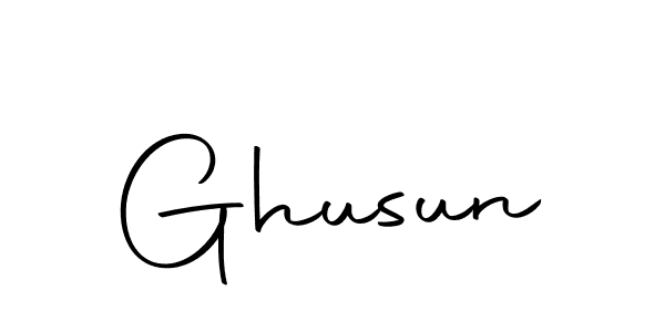 You should practise on your own different ways (Autography-DOLnW) to write your name (Ghusun) in signature. don't let someone else do it for you. Ghusun signature style 10 images and pictures png