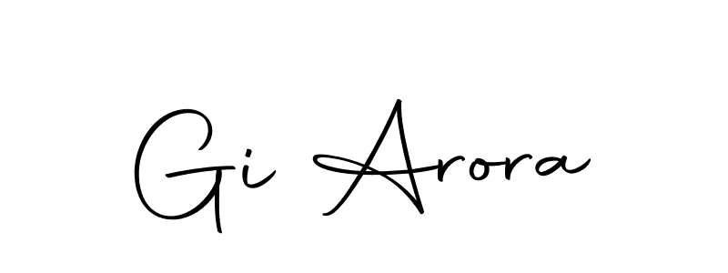 Use a signature maker to create a handwritten signature online. With this signature software, you can design (Autography-DOLnW) your own signature for name Gi Arora. Gi Arora signature style 10 images and pictures png