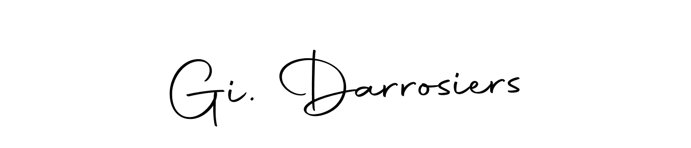 Design your own signature with our free online signature maker. With this signature software, you can create a handwritten (Autography-DOLnW) signature for name Gi. Darrosiers. Gi. Darrosiers signature style 10 images and pictures png