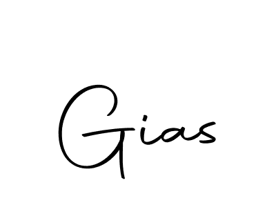 Create a beautiful signature design for name Gias. With this signature (Autography-DOLnW) fonts, you can make a handwritten signature for free. Gias signature style 10 images and pictures png