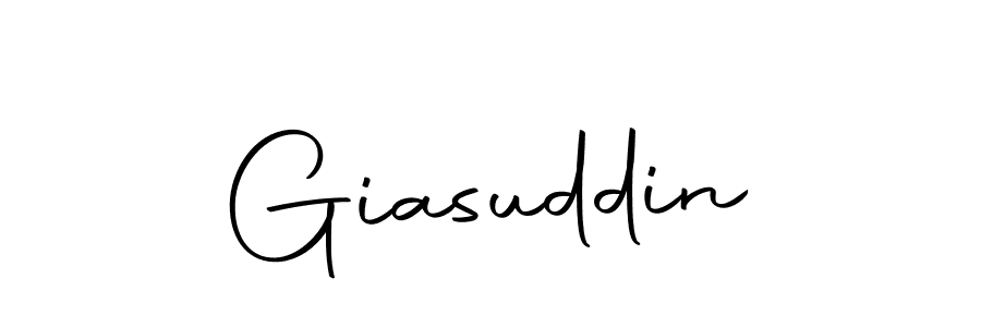 Use a signature maker to create a handwritten signature online. With this signature software, you can design (Autography-DOLnW) your own signature for name Giasuddin. Giasuddin signature style 10 images and pictures png