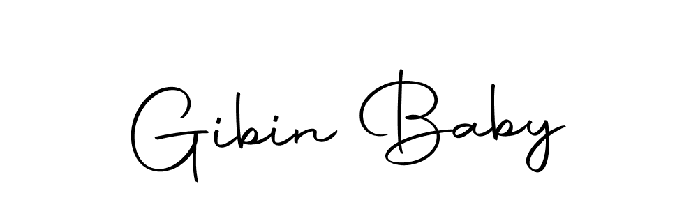 Design your own signature with our free online signature maker. With this signature software, you can create a handwritten (Autography-DOLnW) signature for name Gibin Baby. Gibin Baby signature style 10 images and pictures png