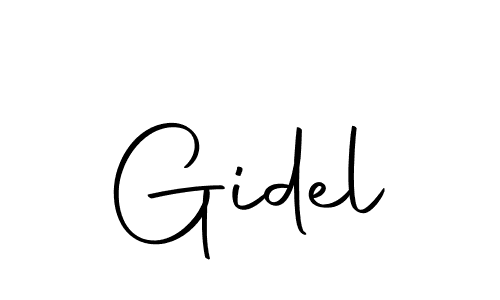 Use a signature maker to create a handwritten signature online. With this signature software, you can design (Autography-DOLnW) your own signature for name Gidel. Gidel signature style 10 images and pictures png