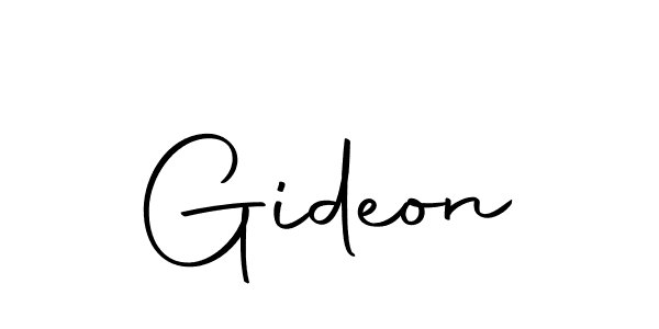 Use a signature maker to create a handwritten signature online. With this signature software, you can design (Autography-DOLnW) your own signature for name Gideon. Gideon signature style 10 images and pictures png