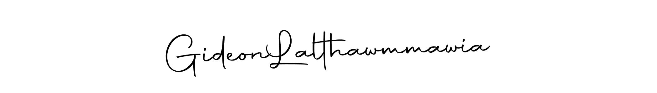 This is the best signature style for the Gideon  Lalthawmmawia name. Also you like these signature font (Autography-DOLnW). Mix name signature. Gideon  Lalthawmmawia signature style 10 images and pictures png