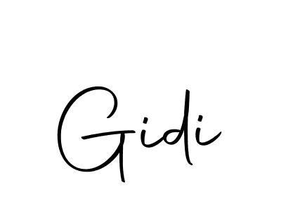 Design your own signature with our free online signature maker. With this signature software, you can create a handwritten (Autography-DOLnW) signature for name Gidi. Gidi signature style 10 images and pictures png