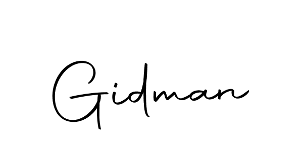 How to make Gidman signature? Autography-DOLnW is a professional autograph style. Create handwritten signature for Gidman name. Gidman signature style 10 images and pictures png