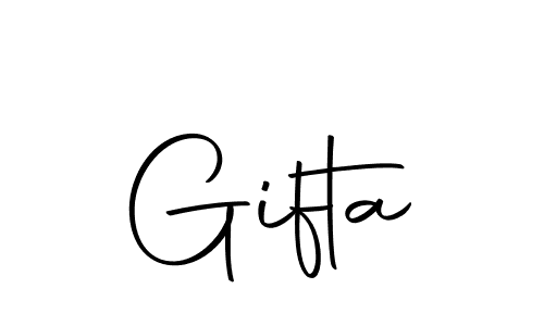 You should practise on your own different ways (Autography-DOLnW) to write your name (Gifta) in signature. don't let someone else do it for you. Gifta signature style 10 images and pictures png