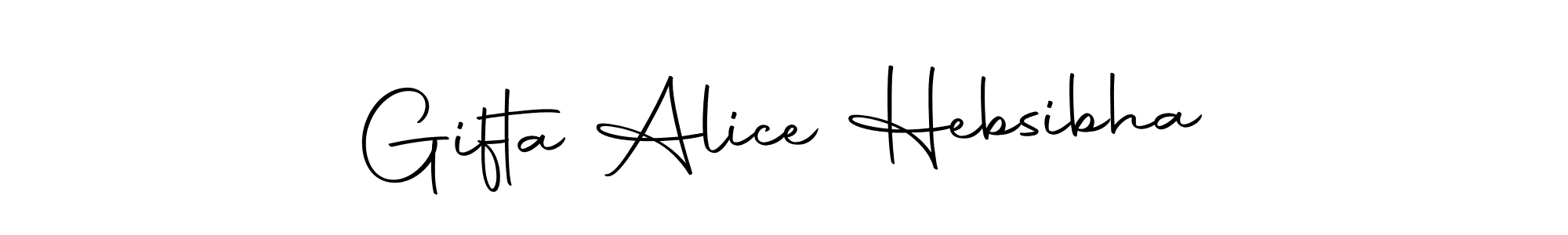 It looks lik you need a new signature style for name Gifta Alice Hebsibha. Design unique handwritten (Autography-DOLnW) signature with our free signature maker in just a few clicks. Gifta Alice Hebsibha signature style 10 images and pictures png