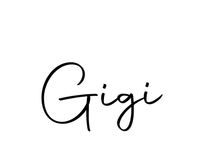 Design your own signature with our free online signature maker. With this signature software, you can create a handwritten (Autography-DOLnW) signature for name Gigi. Gigi signature style 10 images and pictures png