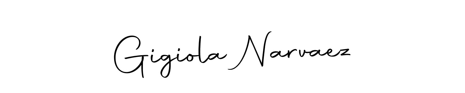 Make a beautiful signature design for name Gigiola Narvaez. With this signature (Autography-DOLnW) style, you can create a handwritten signature for free. Gigiola Narvaez signature style 10 images and pictures png