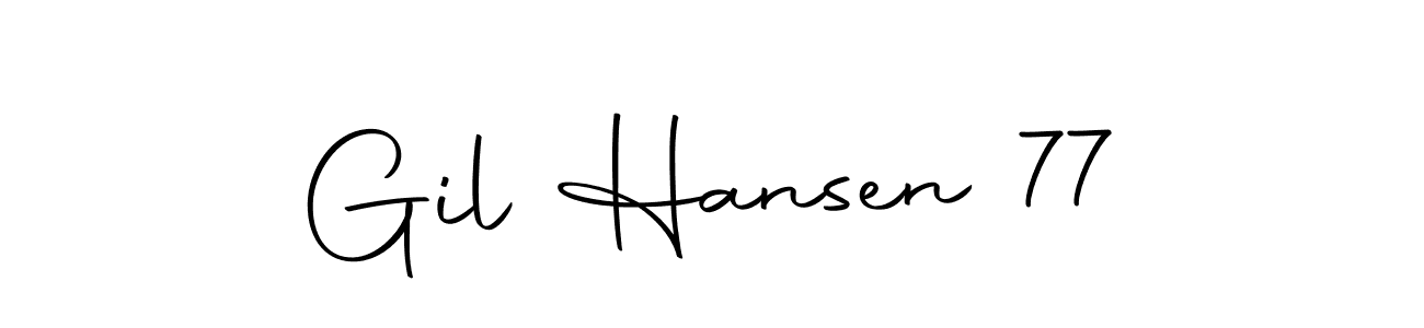 Gil Hansen 77 stylish signature style. Best Handwritten Sign (Autography-DOLnW) for my name. Handwritten Signature Collection Ideas for my name Gil Hansen 77. Gil Hansen 77 signature style 10 images and pictures png