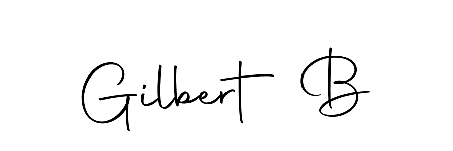 Create a beautiful signature design for name Gilbert B. With this signature (Autography-DOLnW) fonts, you can make a handwritten signature for free. Gilbert B signature style 10 images and pictures png