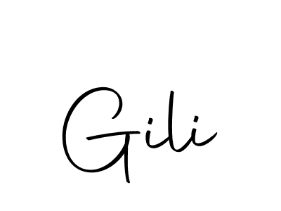 Make a beautiful signature design for name Gili. With this signature (Autography-DOLnW) style, you can create a handwritten signature for free. Gili signature style 10 images and pictures png