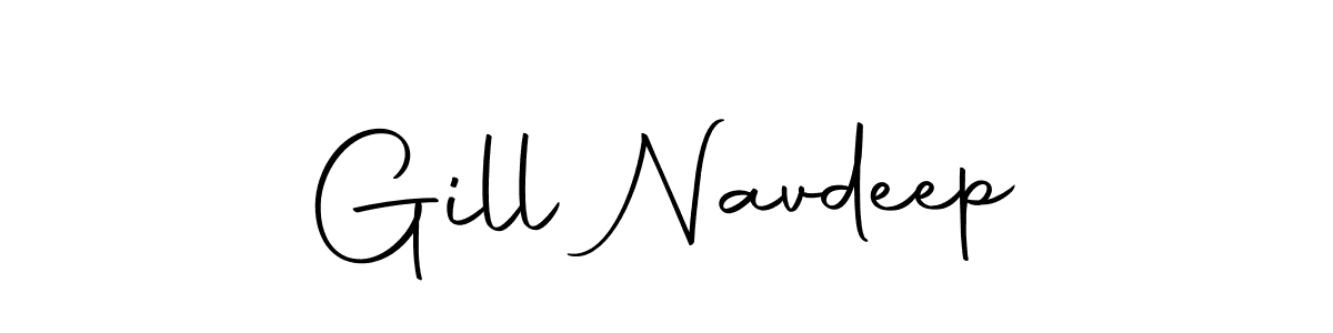 Use a signature maker to create a handwritten signature online. With this signature software, you can design (Autography-DOLnW) your own signature for name Gill Navdeep. Gill Navdeep signature style 10 images and pictures png