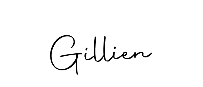 Make a beautiful signature design for name Gillien. With this signature (Autography-DOLnW) style, you can create a handwritten signature for free. Gillien signature style 10 images and pictures png