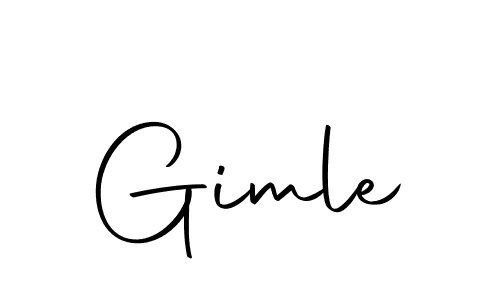Create a beautiful signature design for name Gimle. With this signature (Autography-DOLnW) fonts, you can make a handwritten signature for free. Gimle signature style 10 images and pictures png
