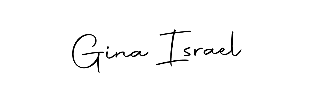 Make a beautiful signature design for name Gina Israel. With this signature (Autography-DOLnW) style, you can create a handwritten signature for free. Gina Israel signature style 10 images and pictures png